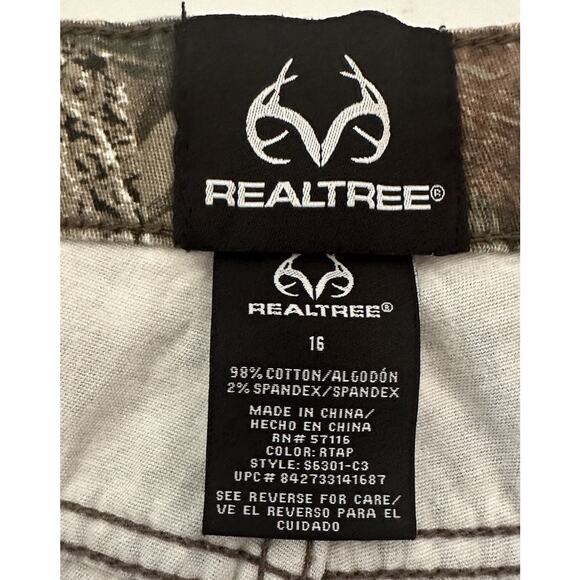 Real Tree Cargo Pants Women Camo Hunting Outdoor Size 16 (36x30) - Picture 2 of 9